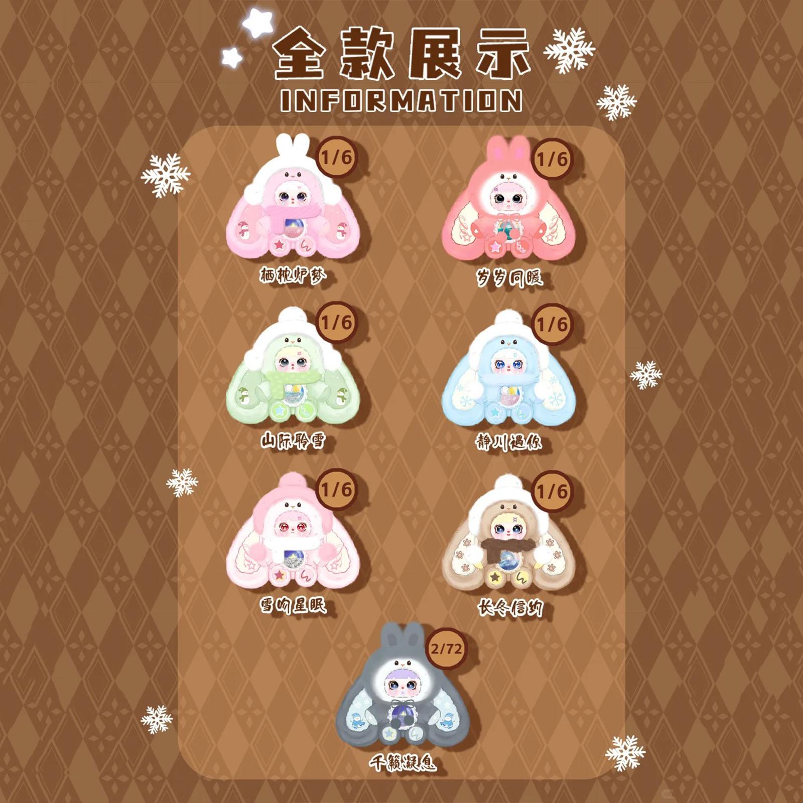 

Mocici Candy Heart Rabbit Plush Vinyl Doll Blind Box Play Cute Doll Model Desktop Ornament Backpack Pendant Keychain Trend Durable Gifts