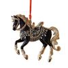 1PCS Charm Christmas Tree Ornament Party New Year Hanging Decoration 8x8.2x0.3cm 2D Acrylic Horse Car Rearview Mirror Pendant