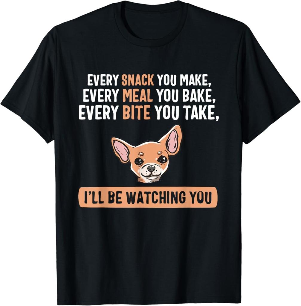 Jeder Snack Lustiger Chiweenie Süßer Welpenbesitzer Hundeliebhaber Geschenk Unisex T-Shirt