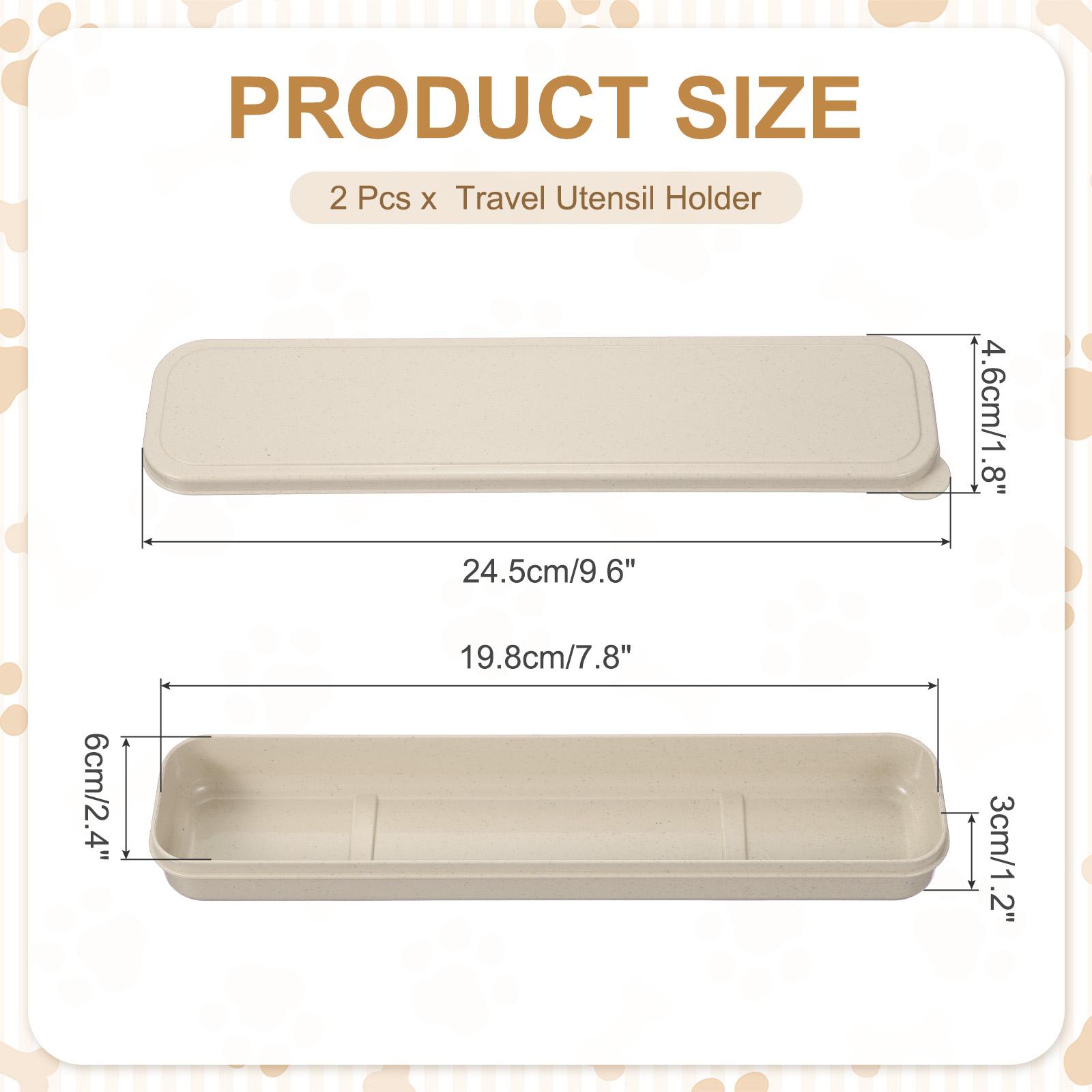 

2/4pcs Portable Travel Outdoor Reusable Tableware Box Travel Utensil Holders School Practical Cutlery Cover Cutlery Case