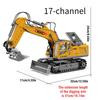 1/18 Rc Alloy Spray Excavator Truck 17Ch Engineering Vehicle Sound Lights 680 Degree Rotation Car Kids Toys Boy Birthday Gifts