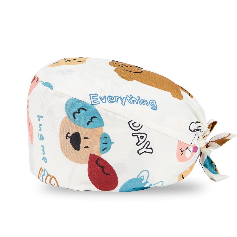 200 Kinds Adjustable Medical America National Pattern Cartoon Pet Hospital Heart Surgical Doctor Cap Surgeon Hat
