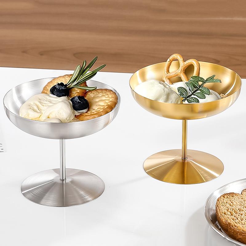 Cupă din oțel inoxidabil 304 Desert înghețată Bar cu picioare înalte Rechizite pentru restaurante de vin