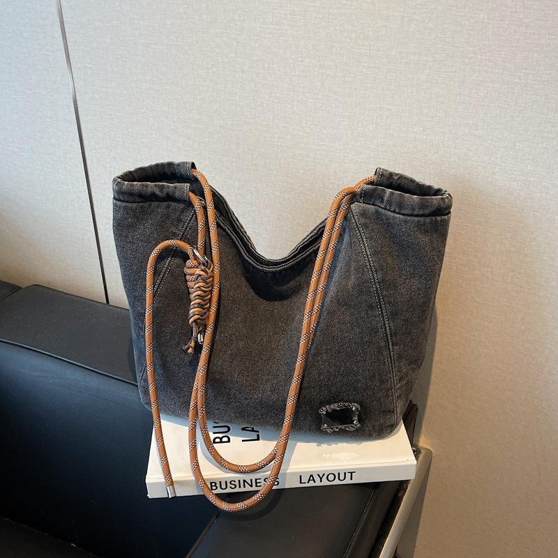 Denim Tote Bag Spring and Summer New Fashion Large-capacity Casual Shoulder High-end Women's Bag
