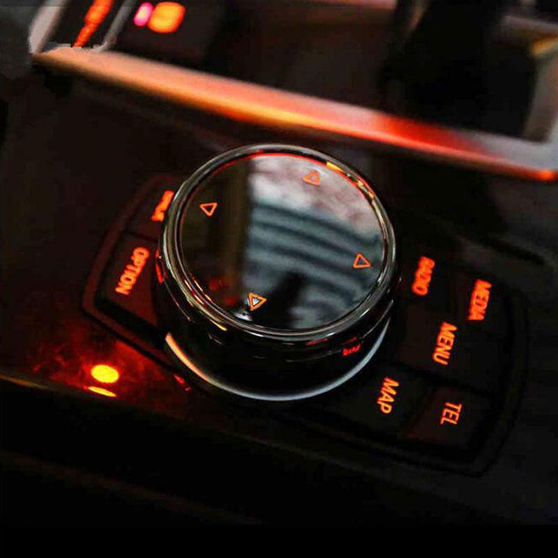 Κάλυμμα Κουμπιού Κονσόλας Multimedia Αυτοκινήτου Κουμπί Ποτενσιόμετρου Αυτοκόλλητο για BMW F10 F20 F30 Σειρά 3 5 για Ελεγκτή NBT Διαφανές Κουμπί