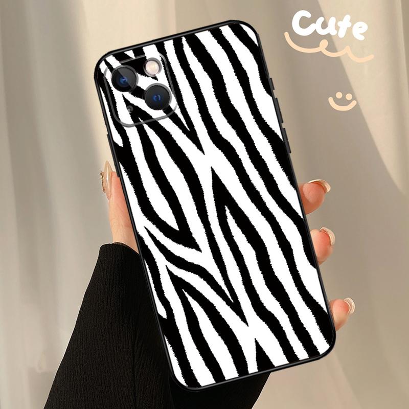 Animal Pattern Zebra Print Phone Case For iPhone 17 Pro Max 11 14 15 16 Pro Max Plus 13 12 mini 16e 17 Air Back Cover