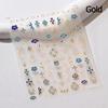 5D Floral Pattern Totems Vintage Gold Lotus Auspicious Colored Cloud Nail Art Sticker Chinese Self Adhesive Manicure Decal