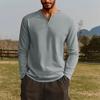 Men's V-neck Long-sleeved Top Is Casual