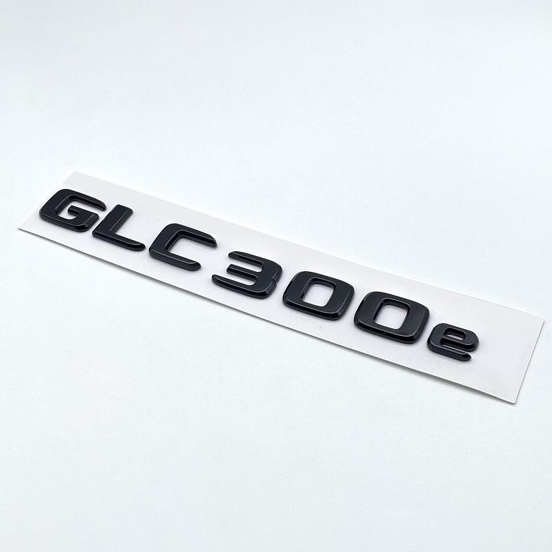 HVYWS1 3D chromuotos juodos raidės GLC300de GLC300e GLC350e GLC400e 4Matic emblema Mercedes Benz GLC X253 automobilio bagažinės logotipui lipdukas