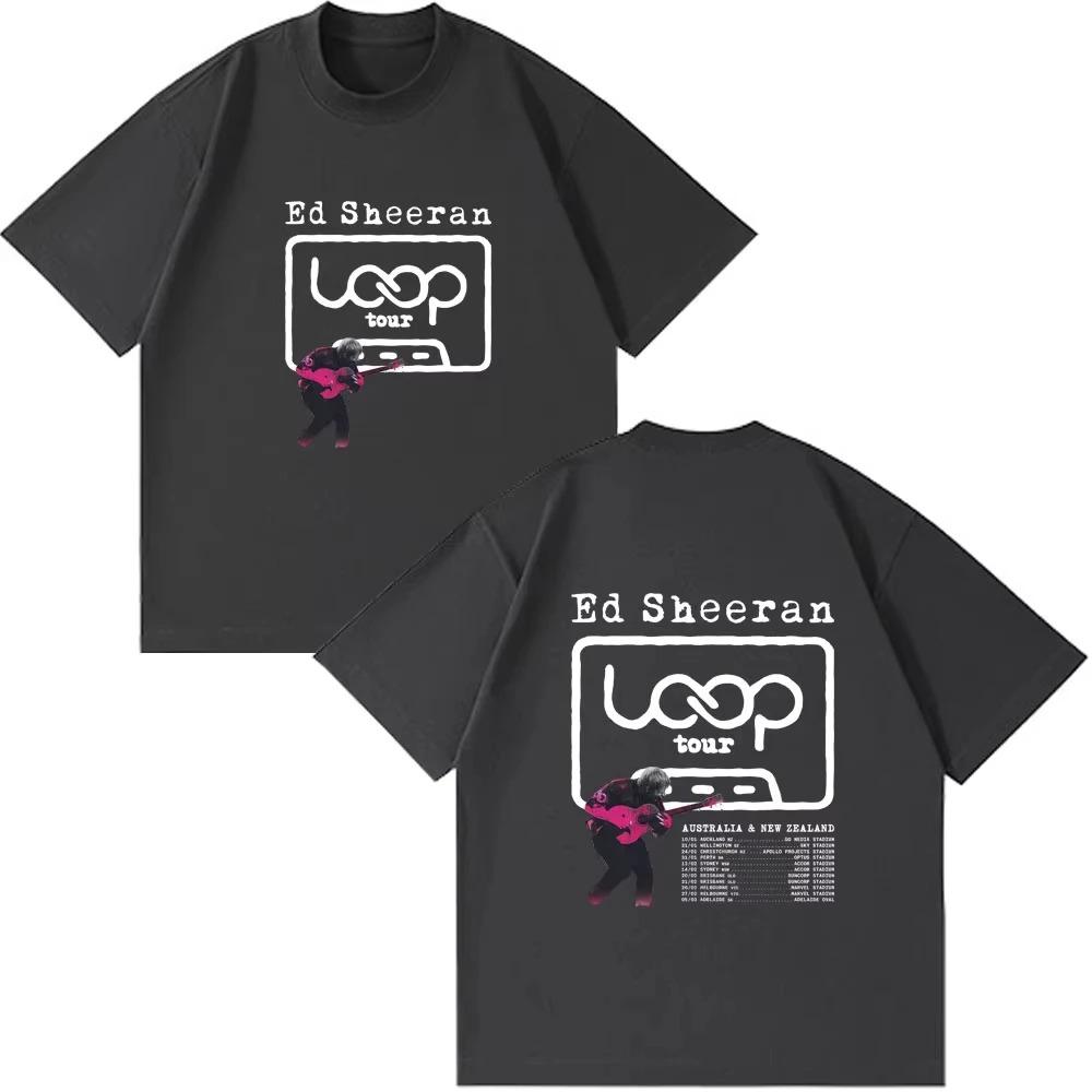 

Эд Ширан Loop Tour Австралия и Новая Зеландия 2026 Тур Мерч Футболка Мужская Женская Модный Стиль Топы Харадзюку Оверсайз Стиль Одежда 4XL