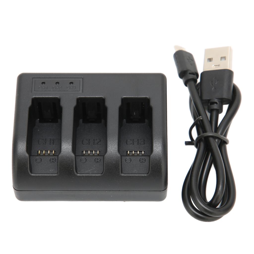 Camera Battery Charger Triple Slot Battery Charging Station for AHDBT‑501 601 701 Camera Battery