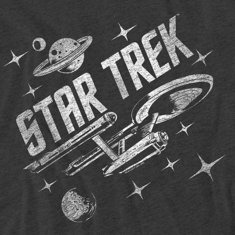 STAR TREK Unisex Adult Through Space T-Shirt
