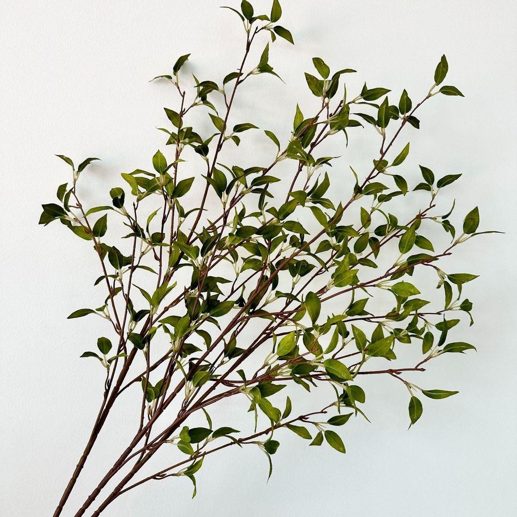 Artificial Leaf Branch For Wedding Decor And Photography Props With Silk Fabric Material