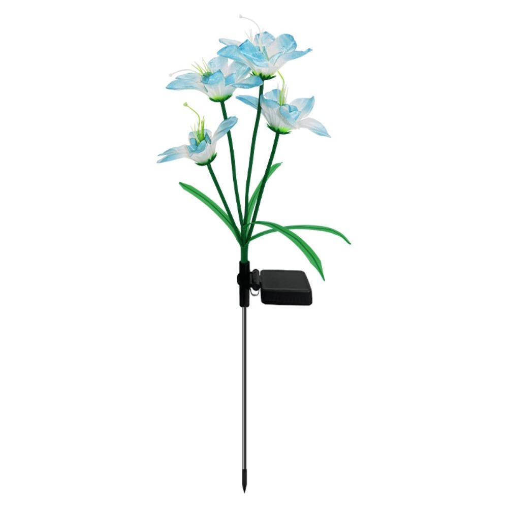Waterproof Solar Garden Lights Colorful Gradient Decorative Flower Light Solar Flare Lights LED Lights Stakes Solar Garden Decor синий
