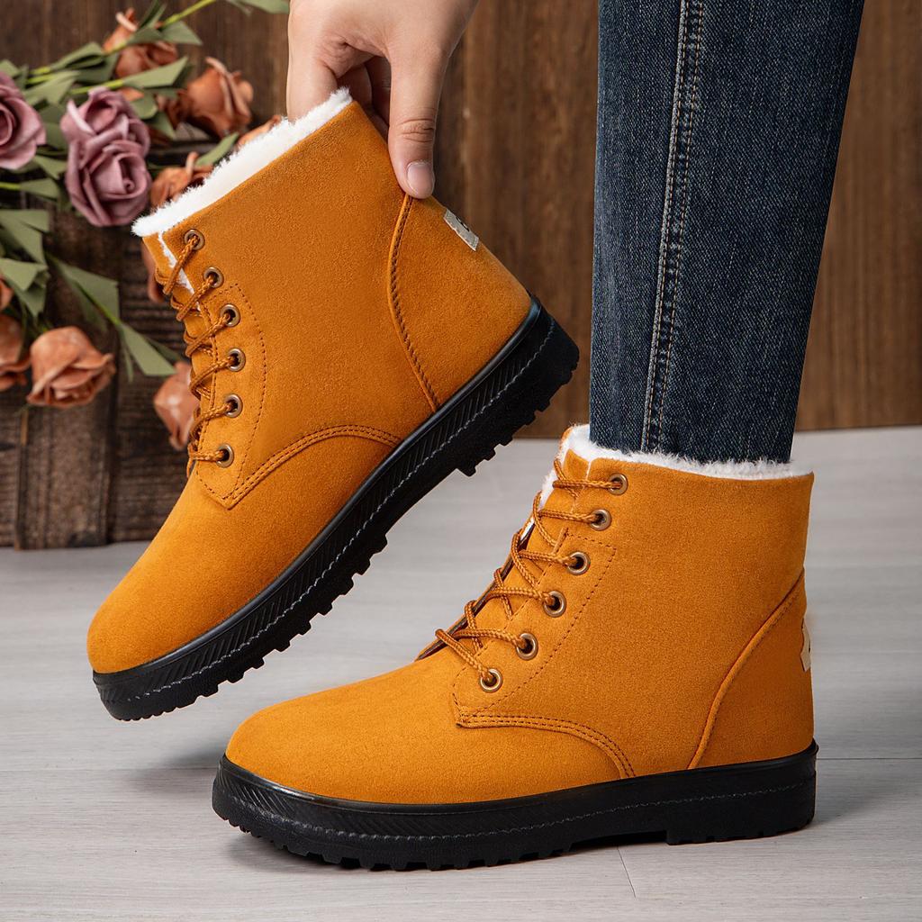 Cotton shoes women's cold-proof snow boots large size thermal boots fashionable versatile boots women's velvet thickened cotton boots