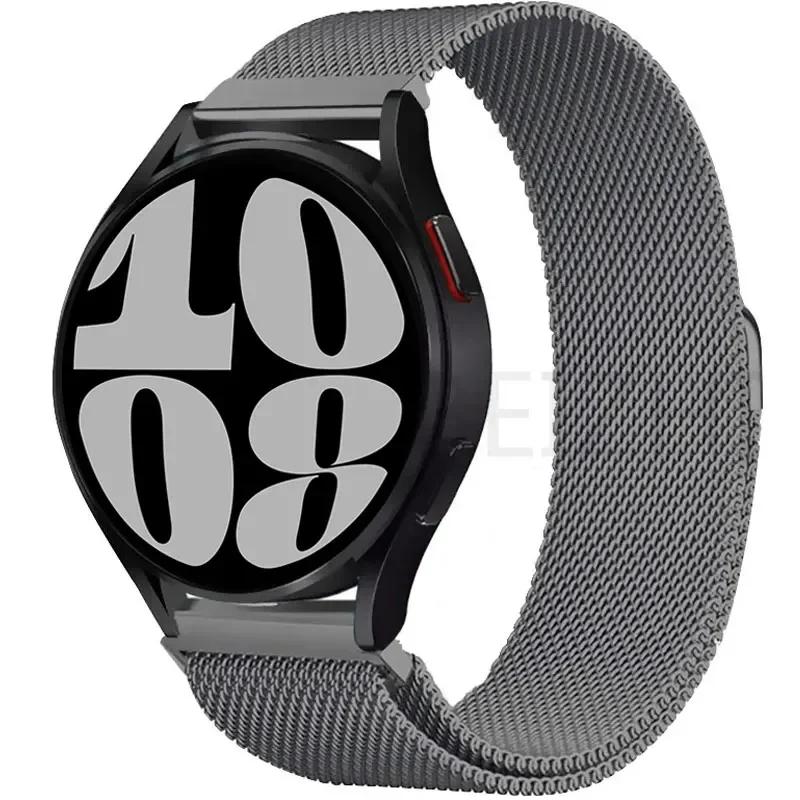 Milanese loop band for Samsung Galaxy Watch 7-FE-6-5-4-Classic 20mm 22mm Metal magnetic bracelet Huawei watch GT 5-4-3-2 strap