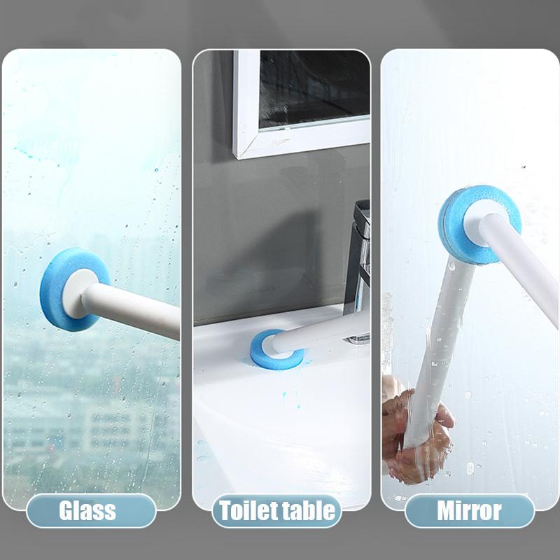 Disposable Toilet Cleaning Brush Set, Toilet Brush, Wall Mount Toilet and Bathroom Cleaning with Storage and Disinfecting Refill Heads