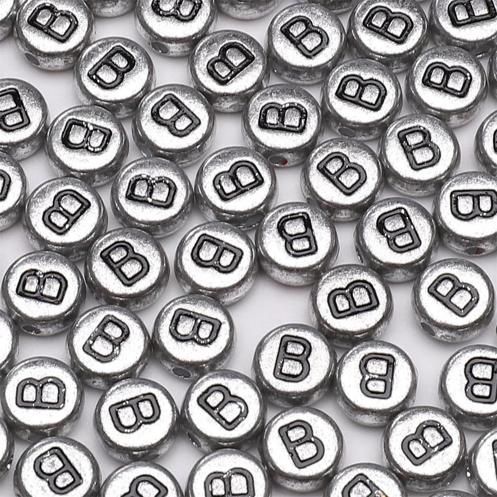 50Pcs Acrylic English Letter Beads For DIY Necklace Bracelet Earrings Jewelry Making Craft Accessories