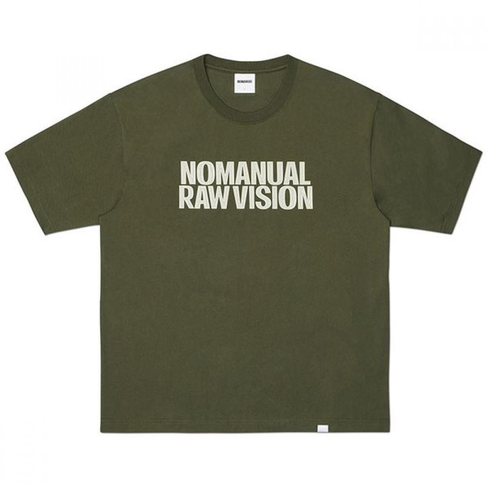 Rough TexTure PrinT T shirT   Khaki M