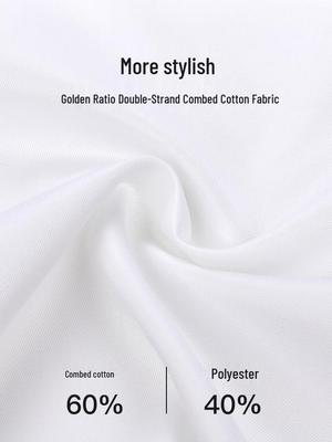 Wrinkle-Free Men's Long-Sleeve Business Casual Shirt - Combed Cotton Blend