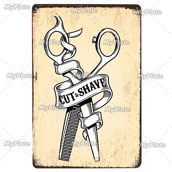 Barber Rules Metal Sign Tin Sign Vintage Decor Room Decoration Metal Plaque Man Cave Bar Sign Poster Home Decor