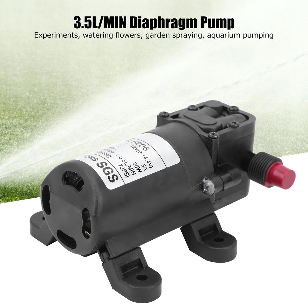 Diaphragm Pump Micro DC Electric 73PSI 3.5L/MIN G1/2in 12V36W Hydraulic Equipment