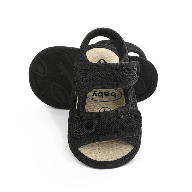 Baby Boys Girls Soild Summer Breathable Anti-Slip Shoes Sandals Toddler Soft Soled Shoes 0-18 Monthes