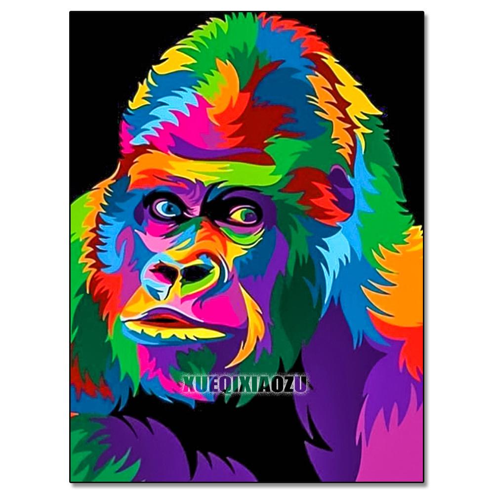 Peinture au Diamant 5D DIY Animaux Lion Chat Tigre Kit de Point de Croix Broderie Diamant Ronde Complète Mosaïque Artistique Image de Strass