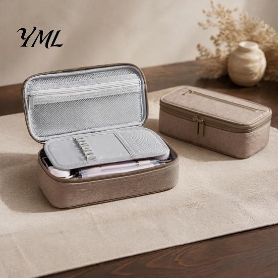 Organized Pen Storage Multi-compartment Pencil Case, Large Capacity Durable Stationery Organizer Functional Classroom Accessory Compact Wear-resistant