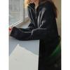 Lazy wind medium and long lapel loose sweater skirt women's autumn and winter inner cover bottom knitted dress women