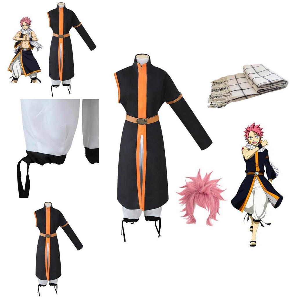 Wykwintny kostium cosplay Anime Fairy Tail Natsu Dragneel na Halloween, strój unisex