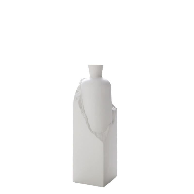 Nordic Minimalist White Ceramic Vase Decoration Living Room Bedroom Dining Table Flower Arrangement Decoration Modern Home Decor