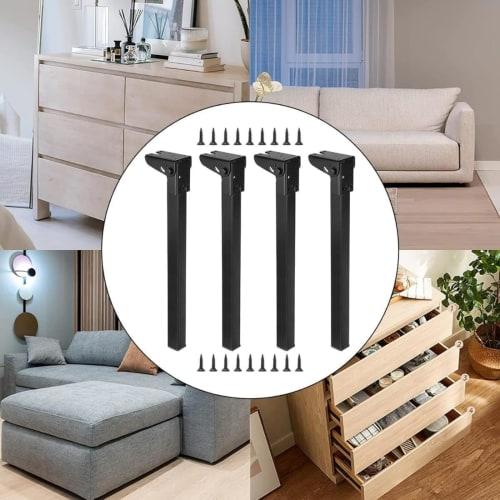 Uevmo Folding Table Legs, Coffee Table Stand, Sofa Legs, Iron Metal, Extendable, Furniture Hardware Accessories, Portable, Stable, Replacement for Com
