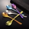Ice Flower Crystal Heart-shaped Long Handled Stirring Coffee Spoon