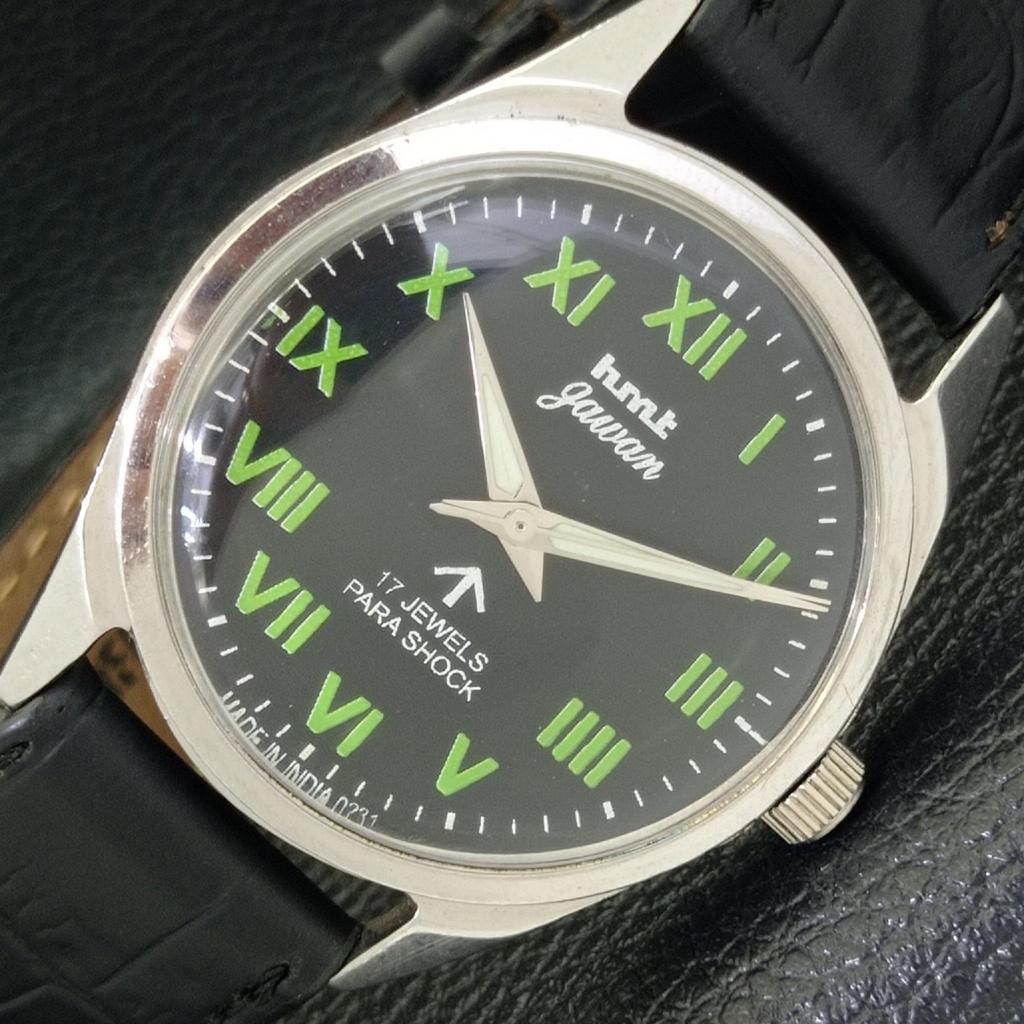

INDIAN HMT JAWAN HAND-WINDING MENS BLACK COLOR DIAL WATCH a431036-2 R105-a431036
