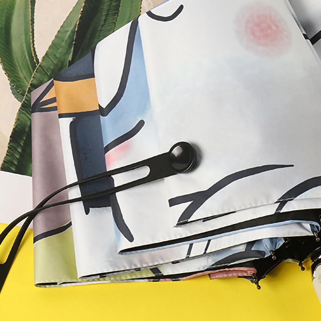UV-Schirm Vinylbeschichtung Ein-Tasten-Schalter Automatischer Schirm Sonne Regenschirm für Studenten 3-fach