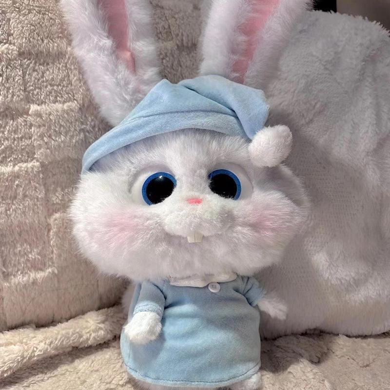 

Плюшевая кукла Кролик Босс - Тайная жизнь домашних животных Белый кролик с большими глазами и морковкой - Подарок 30cm [0.2kg]