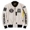 Vanson Mesh Men's MA-1 Jacket, Ivory/Black