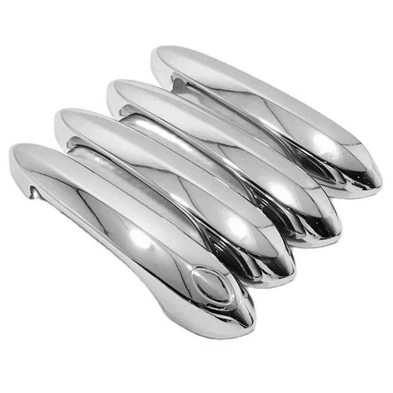 4PCS Silver Door Handle Cover Trim For BMW X3/X4/X5/X6/X7/M5/3/5/6/ G01 G02 G05 G06 G07 Puller Handles Sticker