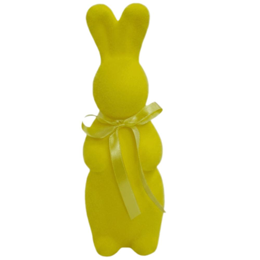 Easter Bunny Easter Standing Rabbit Statue with Bow Tie Flocked Foam Rabbit  Easter Centerpiece жёлтый