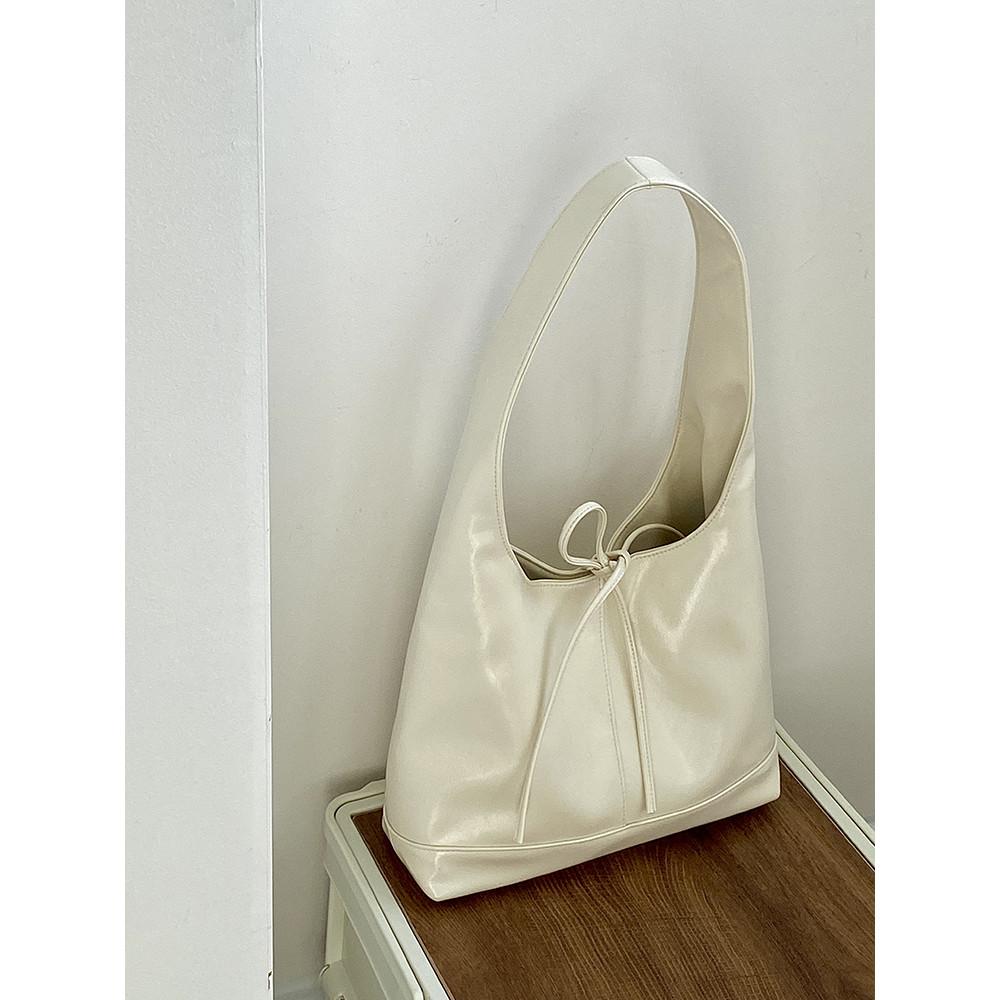 IELGY Female Bag Korean Version Bowknot Large Capacity Tote Bag Portable Shoulder
