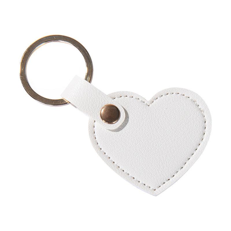 Leather Key Chain Fashion Leather Heart Shape Keychain Women Car Key Holder Home Key Ring Charm Bag Car Pendant Gift