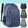 Solid Color Backpack Large Capacity Outdoor Leisure Travel Bag Student Schoolbag
