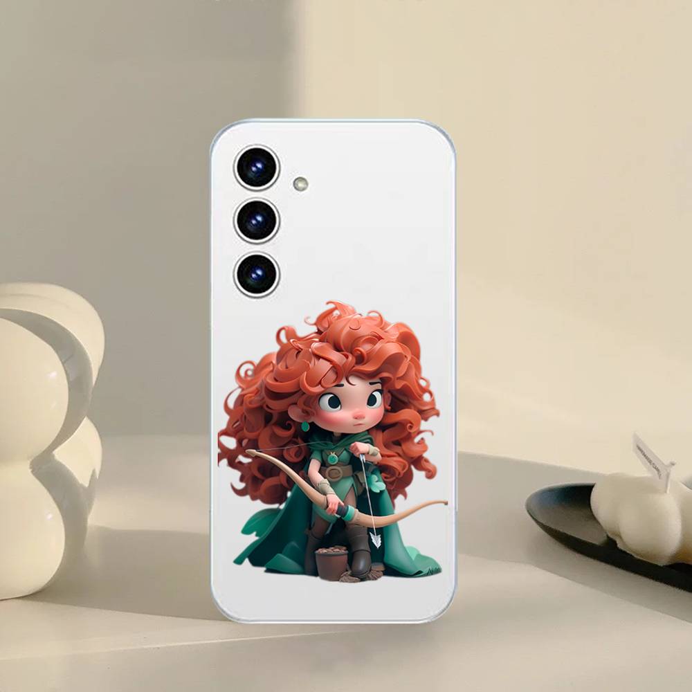 Cute Princess Phone Case For Samsung Galaxy S21 S22 S23 S24 S25ULTRA FE Ultra Plus5G A52S Transparent Cover
