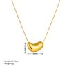 European & American Hip Hop Style Women's Snake Bone Chain Necklace, 18K Gold Plated Titanium Steel Collarbone Pendant.