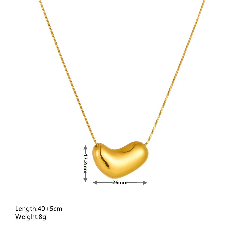 European & American Hip Hop Style Women's Snake Bone Chain Necklace, 18K Gold Plated Titanium Steel Collarbone Pendant.