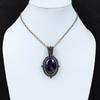 Star Amethyst Pendant Copper Wire Wrapped Gemstone Pendant Stylish Pendant Handmade Elegant Jewelry Gift For Mom Copper Wire Wrapped Jewelry