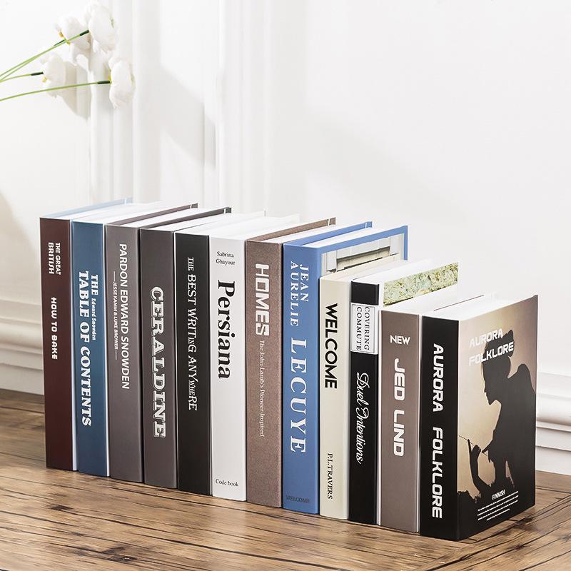 Minimalist Faux Book Decor for Living Room Display
