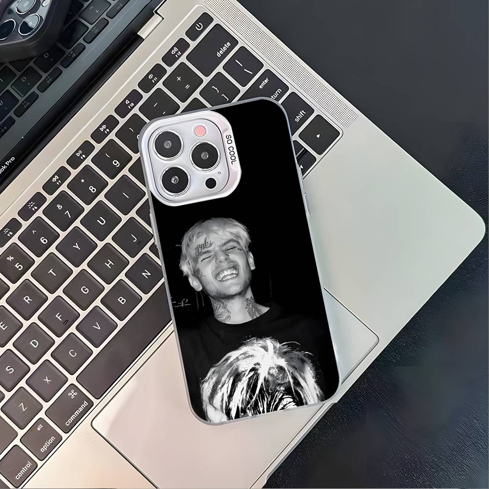 Rapper L-LIL Peep Handyhülle für iPhone 16,15,14,13,12,11,Pro,XS,Max,Plus,Mini,SE4,E Schwarz Matt Stoßfeste Hülle