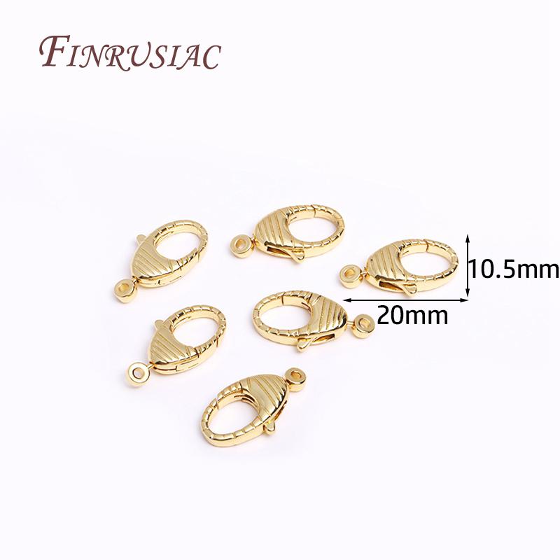 Trendy 7 Styles 18K Gold Plated Lobster Clasp Hooks Connector For Making Necklace Bracelet DIY Chain Jewelry Materials Wholesale
